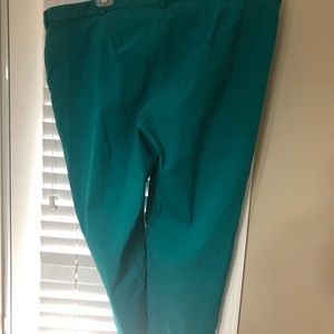 Teal Green Crop/Ankle Pants